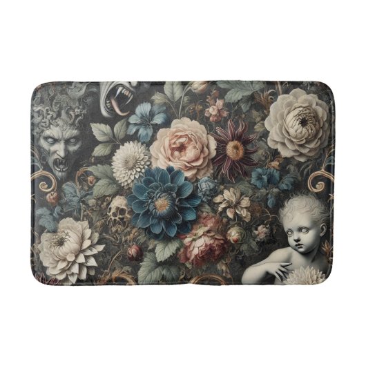 The Fallen Nursery – Gothic Floral Design Badmat (Voorkant)