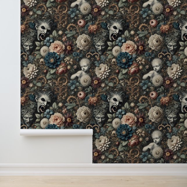 The Fallen Nursery – Gothic Floral Design Behang (Applicatie)