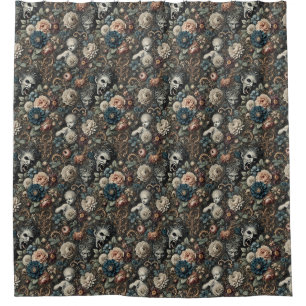 The Fallen Nursery – Gothic Floral Design Douchegordijn