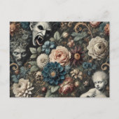 The Fallen Nursery – Gothic Floral Design Feestdagenkaart (Voorkant)