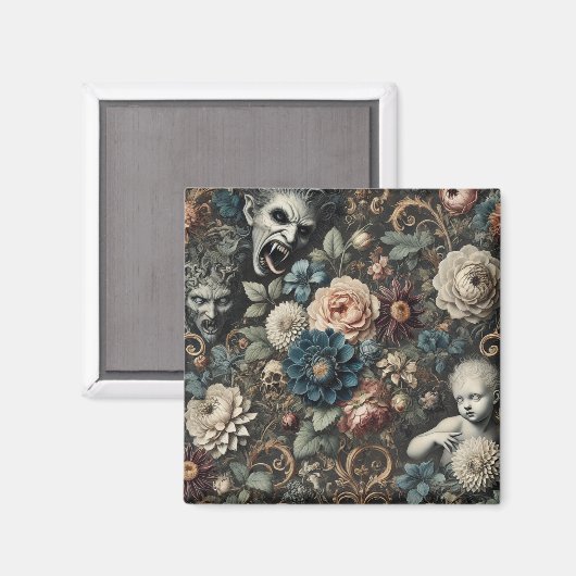 The Fallen Nursery – Gothic Floral Design Magneet (Voorkant / Achterkant)