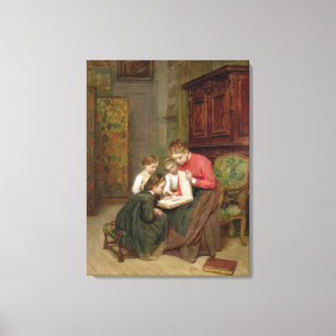 The Family Album, 1869 (olie op canvas) Canvas Afdruk