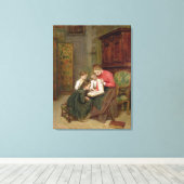 The Family Album, 1869 (olie op canvas) Canvas Afdruk (Insitu (Houten vloer))