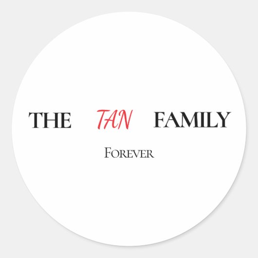 The Family Forever Personalized Round Sticker (Voorkant)