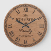 The Family JOHNSON Wall Clock Grote Klok (Voorkant)
