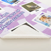 The Family Menagerie – Custom 5-Pet Photo Design Sherpa Deken (3/4)