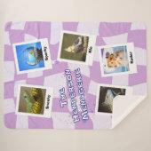 The Family Menagerie – Custom 5-Pet Photo Design Sherpa Deken (Voorkant (horizontaal))