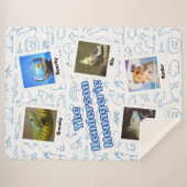 The Family Menagerie – Mixed Pet Custom Photo D Sherpa Deken (Voorkant (horizontaal))