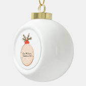 The Family Name Christmas 2025 Elegant Script  Keramische Bal Ornament (Rechts)