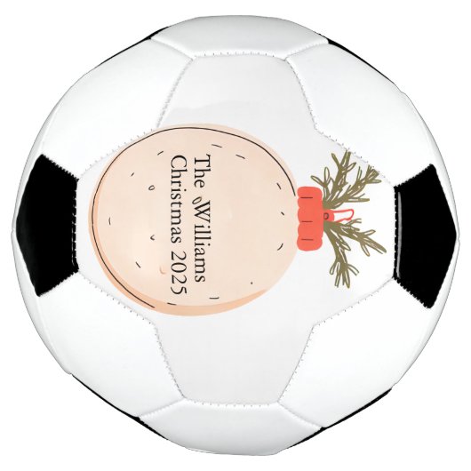 The Family Name Christmas 2025 Elegant Script  Voetbal (Gedraaid)