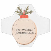 The Family Name Christmas 2025 Elegant Script  Voetbal (Enkel)