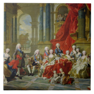 The Family of Philip V, 1743 (olie op canvas) Tegeltje