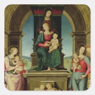 The Family of St. Anne, c.1507 Vierkante Sticker