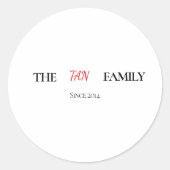 The Family Personalized Round Sticker (Voorkant)