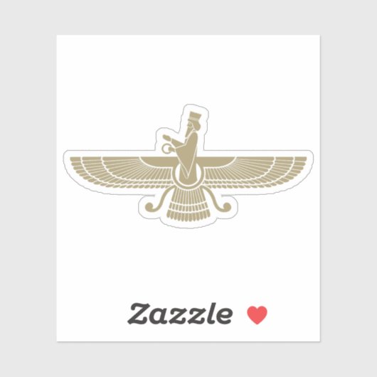 The Faravahar symbol, Iran Sticker (Vel)