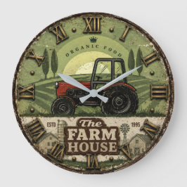 The Farm House Vintage Tractor Rustic Farmhouse Grote Klok