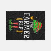 The Farmer Elf Group Matching Family Christmas Far Fleece Deken (Voorkant (Horizontaal))