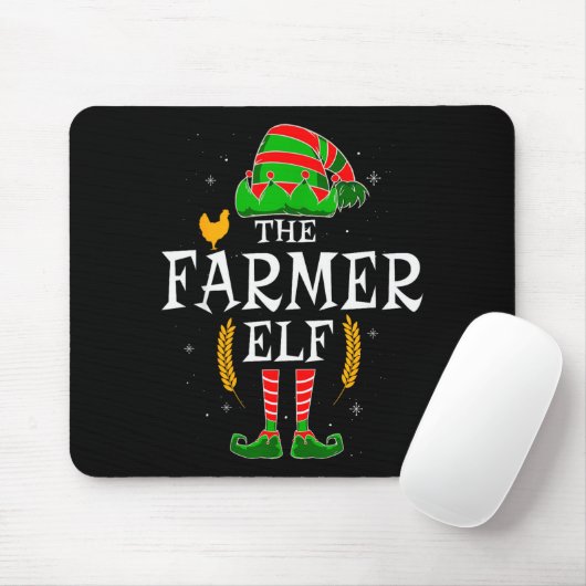 The Farmer Elf Group Matching Family Christmas Far Muismat (Met muis)