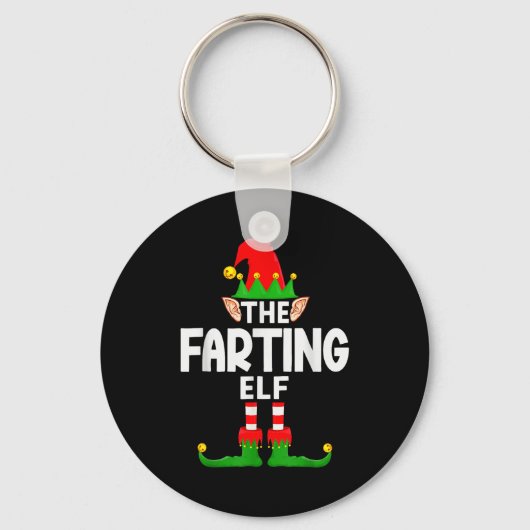 The Farting Elf Family Christmas Pajama Party Sleutelhanger (Voorkant)