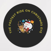 the fastest ride on the christmas eve labels (Design 2)