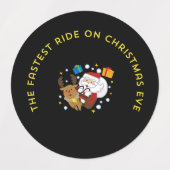 the fastest ride on the christmas eve labels (Design 1)