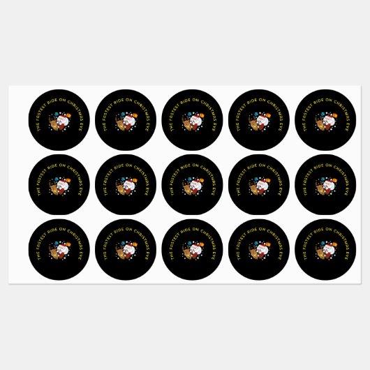 the fastest ride on the christmas eve labels (Vel)