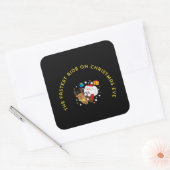 The fastest ride on the christmas eve vierkante sticker (Envelop)