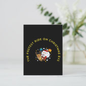 the fastest rie on the christmas eve kaart (Staand voorkant)