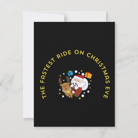 the fastest rie on the christmas eve kaart (Achterkant)