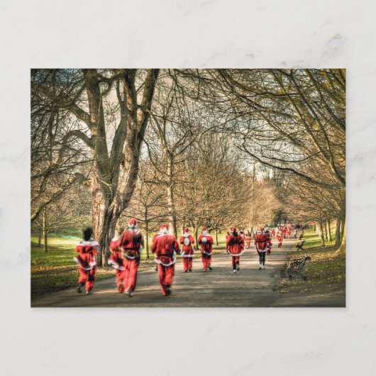 The Father Christmas 10km run in Greenwich, London Feestdagenkaart (Voorkant)