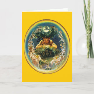 The Faun and the Fairies Greeting Card Kaart