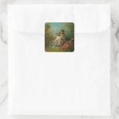 The Faux Pas, c.1717 (olie op canvas) Vierkante Sticker (Tas)