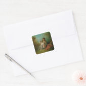 The Faux Pas, c.1717 (olie op canvas) Vierkante Sticker (Envelop)