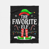 The Favorite Elf Funny Xmas Matching Family Christ Fleece Deken (Voorkant)