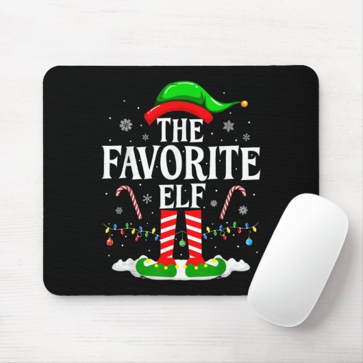 The Favorite Elf Funny Xmas Matching Family Christ Muismat (Met muis)