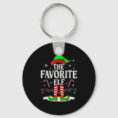 The Favorite Elf Funny Xmas Matching Family Christ Sleutelhanger (Voorkant)