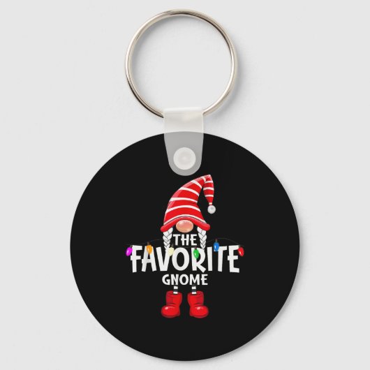 The Favorite Gnome Christmas Matching Pajama Sleutelhanger (Voorkant)