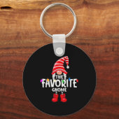 The Favorite Gnome Christmas Matching Pajama Sleutelhanger (Voorkant)