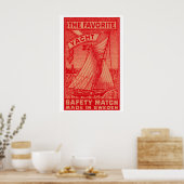 The Favourite Yacht - Matchbox Print - Sweden Wall (Keuken)