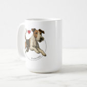 The Fearless Earth-Dog: Classic Fox Terrier Koffiemok (Voorkant links)
