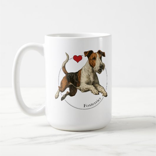 The Fearless Earth-Dog: Classic Fox Terrier Koffiemok (Links)