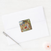“The Feast” Fairy Art By E S Hardy Vierkante Sticker (Envelop)