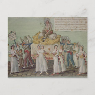 The Feast of Agriculture in 1796 te Parijs Briefkaart