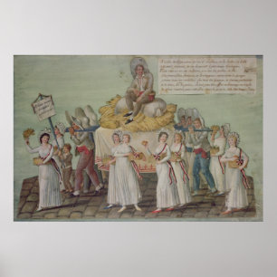 The Feast of Agriculture in 1796 te Parijs Poster