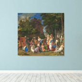 The Feast of the Gods, 1514-29 (oil on canvas) Canvas Afdruk (Insitu (Houten vloer))