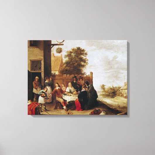 The Feast of the Prodigal Son, 1644 Canvas Afdruk (Voorkant)