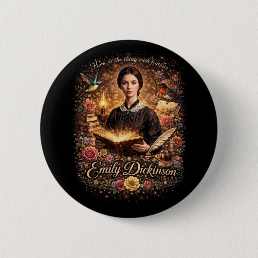 The Feathered Hope Ronde Button 5,7 Cm (Voorkant)