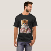The Feline Charm: Guardians of Mysteries en Affe v T-shirt (Voorkant volledig)