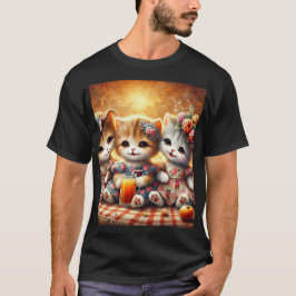 The Feline Charm: Guardians of Mysteries en Affe v T-shirt