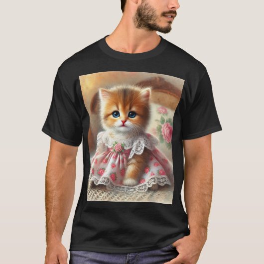 The Feline Charm: Guardians of Mysteries en Affe v T-shirt (Voorkant)